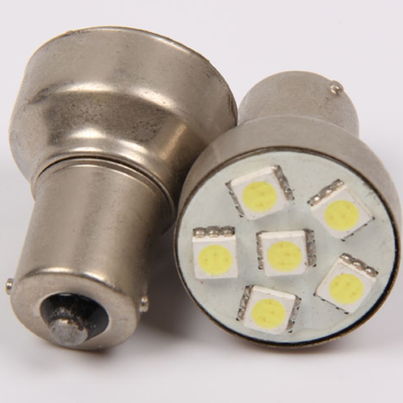 światła drogowe samochodu 6smd 5050 światła kierunkowskazu s25 1156 p21w